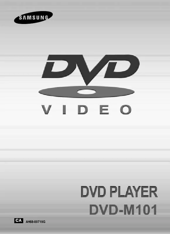 Mode d'emploi SAMSUNG DVD-M101