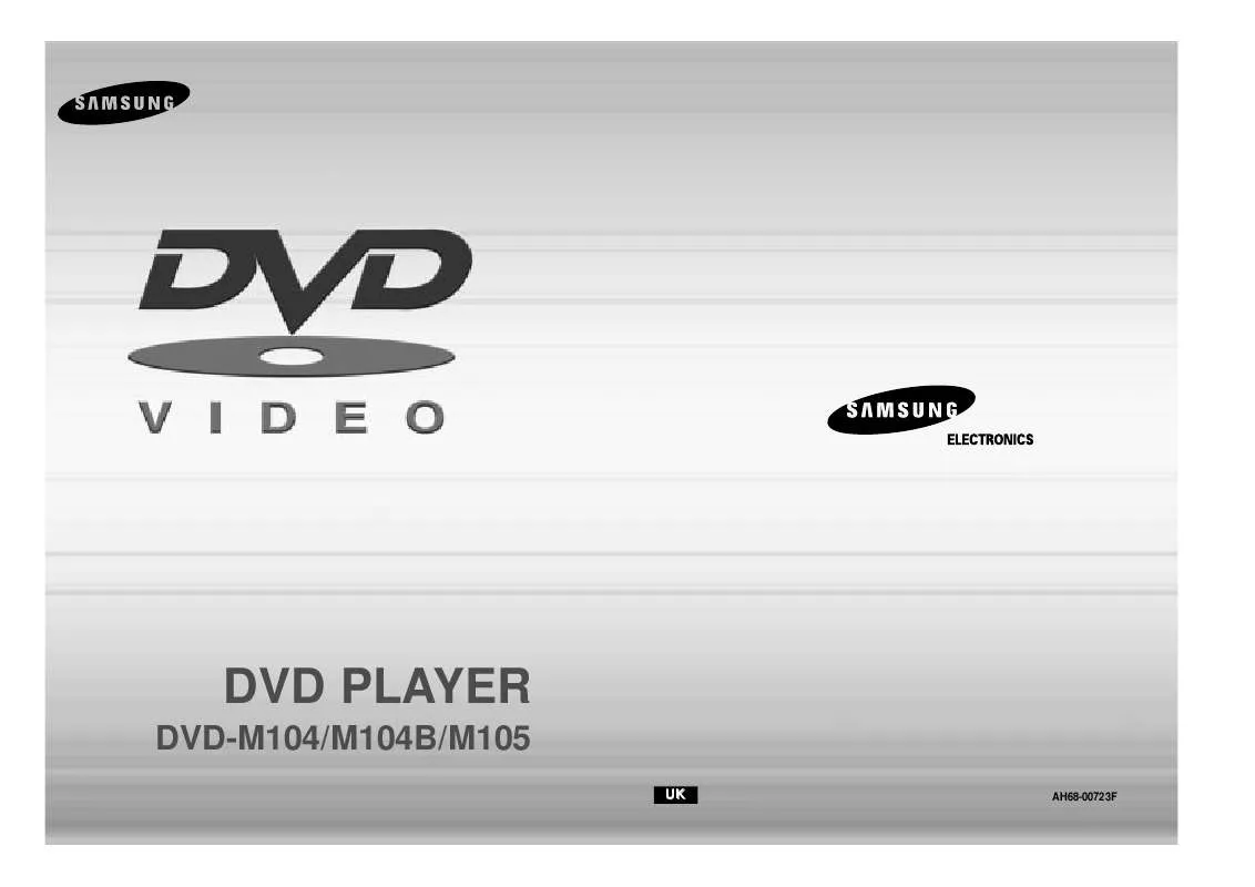 Mode d'emploi SAMSUNG DVD-M104B