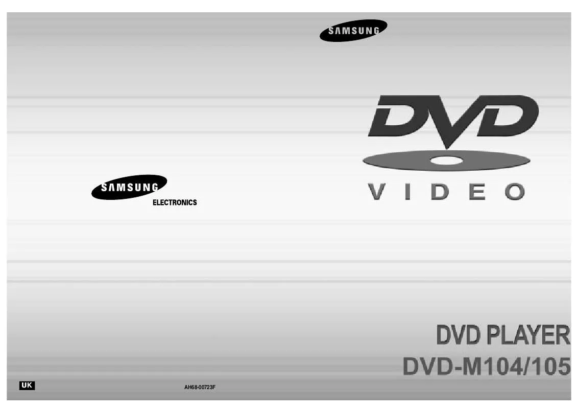 Mode d'emploi SAMSUNG DVD-M105-XET