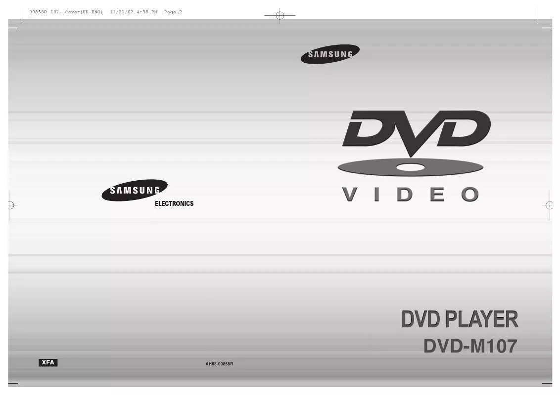 Mode d'emploi SAMSUNG DVD-M107-XFA