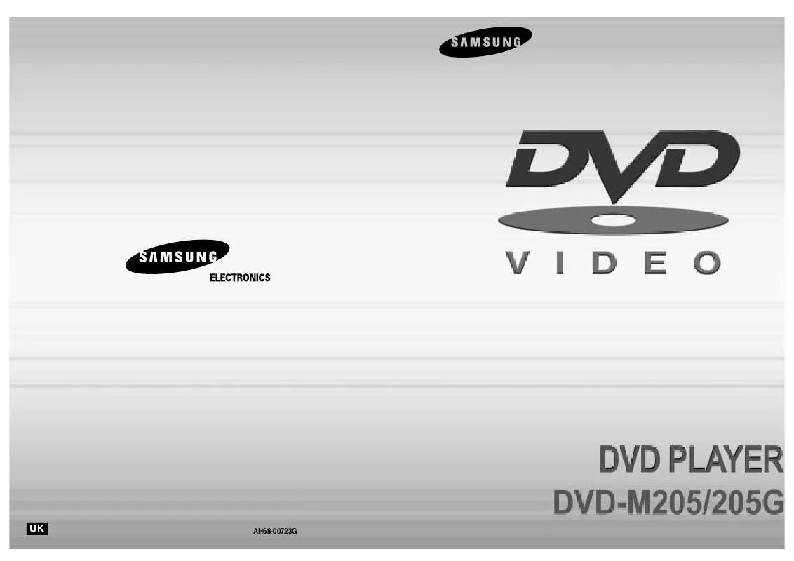 Mode d'emploi SAMSUNG DVD-M205-XEU