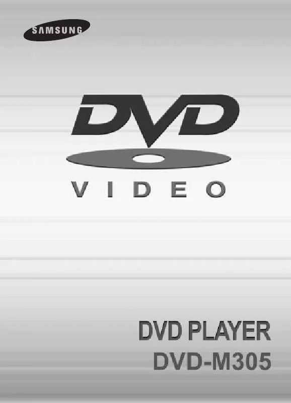 Mode d'emploi SAMSUNG DVD-M305-XEU