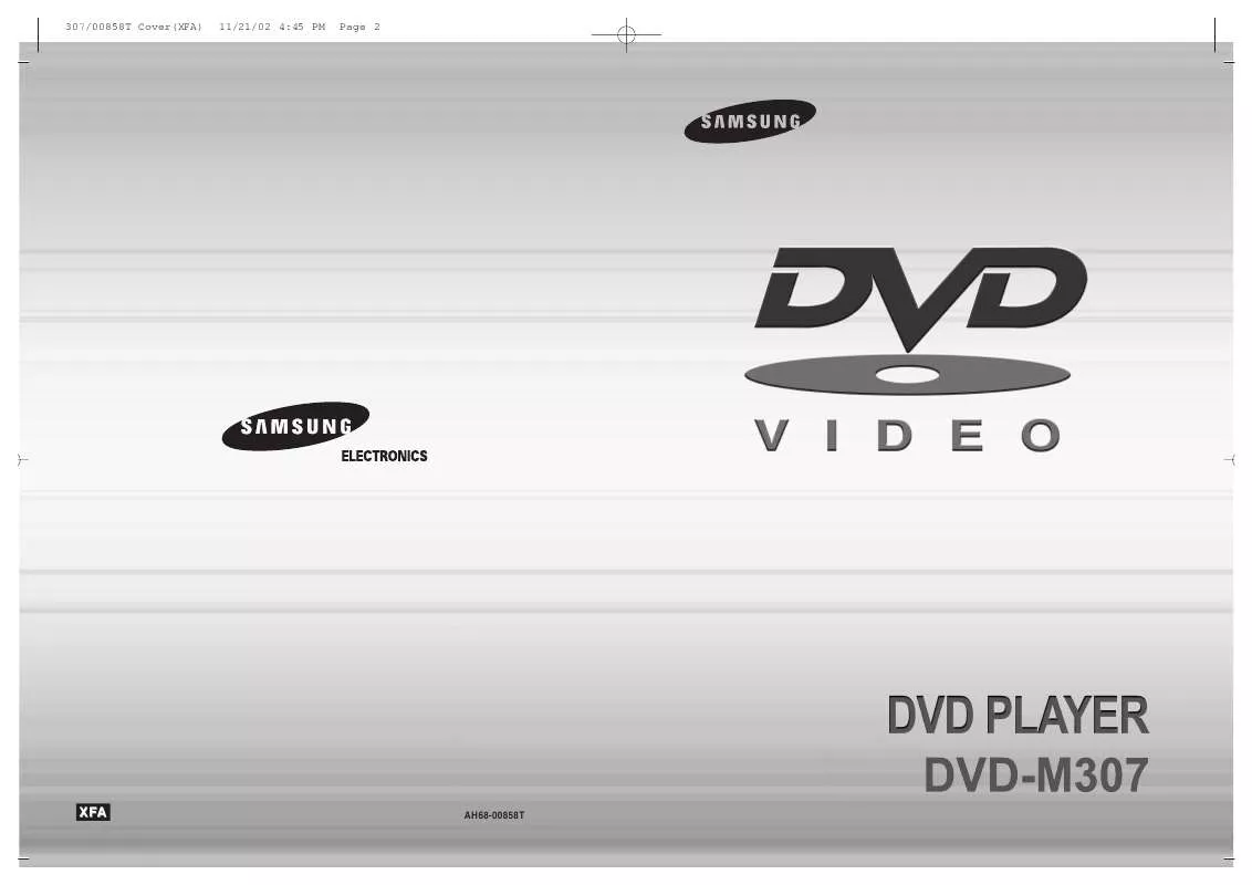 Mode d'emploi SAMSUNG DVD-M307-XFA