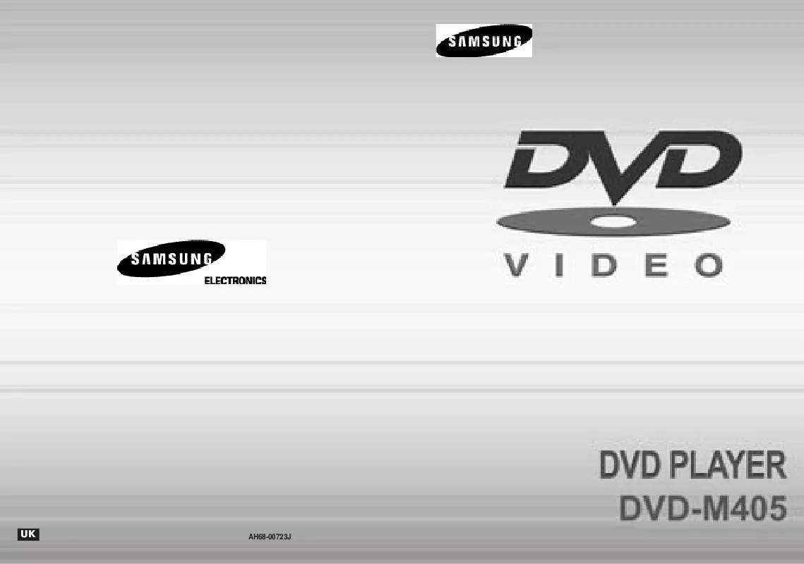 Mode d'emploi SAMSUNG DVD-M405-XEU