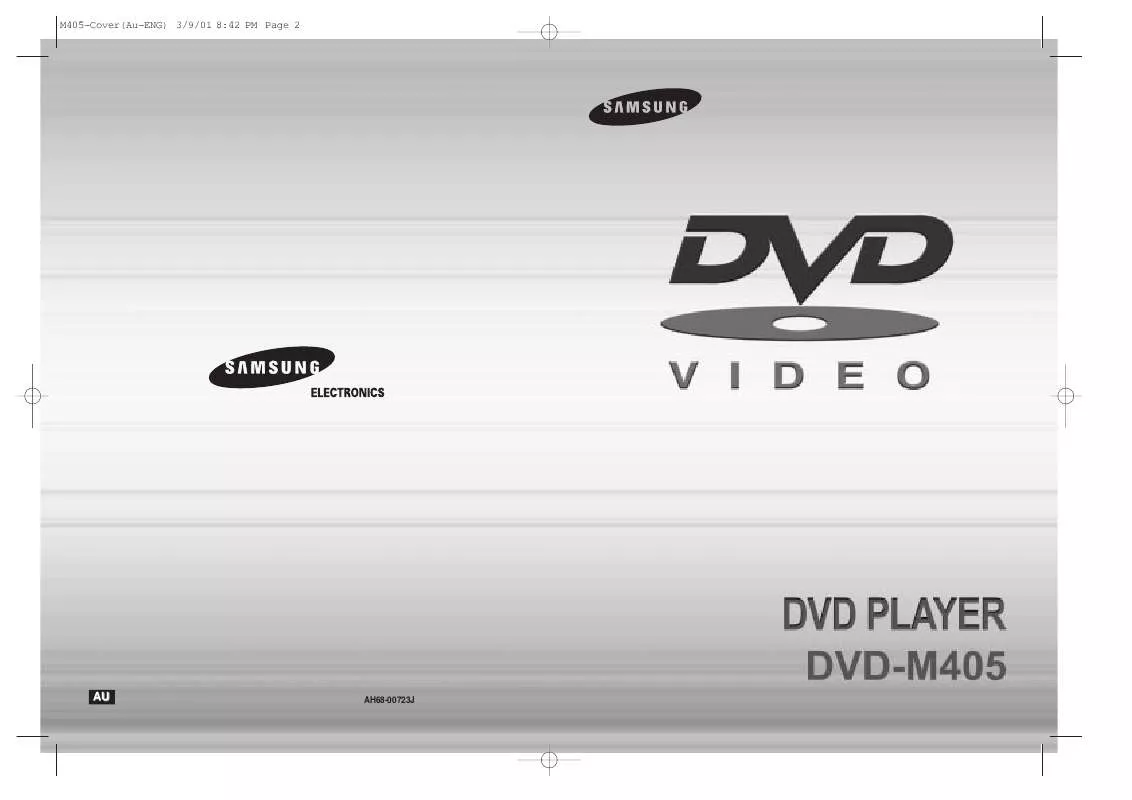 Mode d'emploi SAMSUNG DVD-M405-XSA