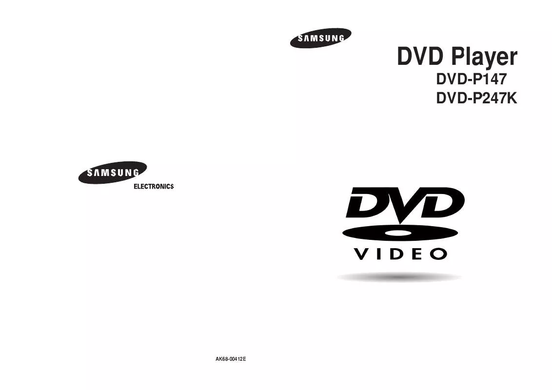 Mode d'emploi SAMSUNG DVD-P147