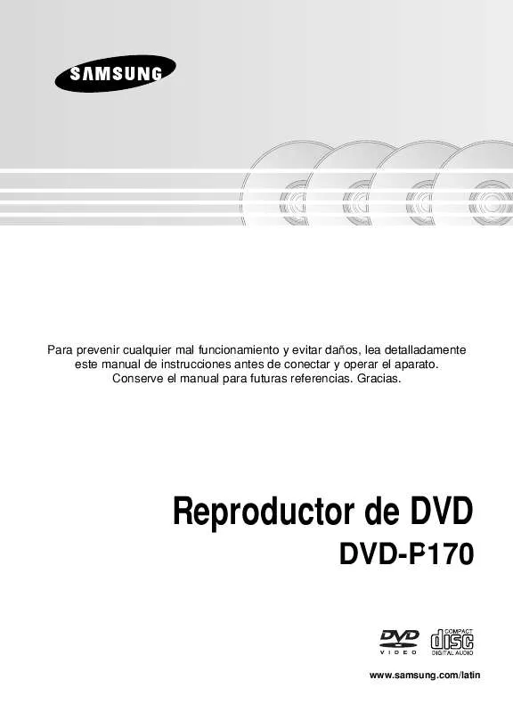 Mode d'emploi SAMSUNG DVD-P170