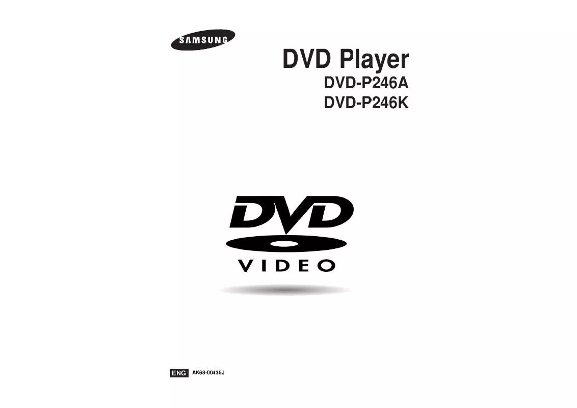 Mode d'emploi SAMSUNG DVD-P246A