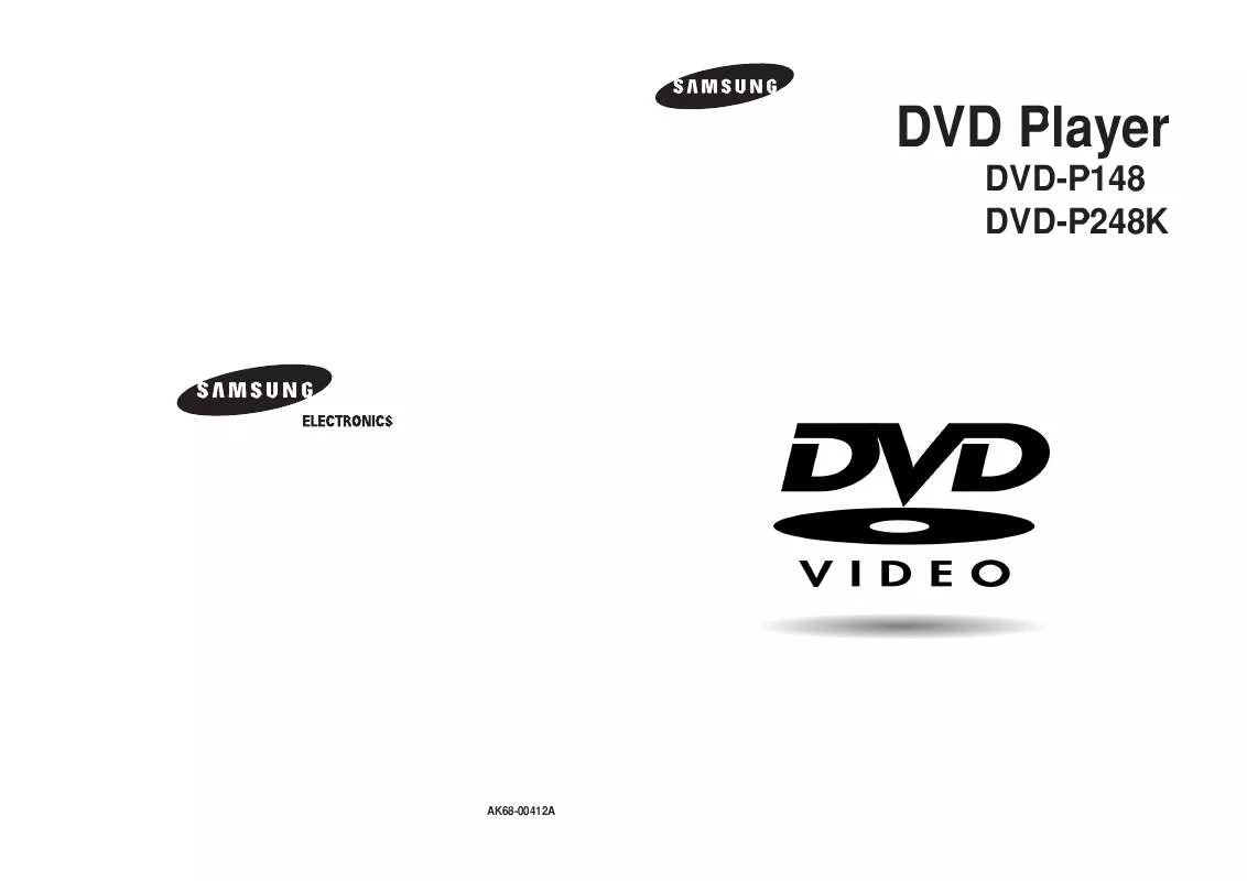 Mode d'emploi SAMSUNG DVD-P248K