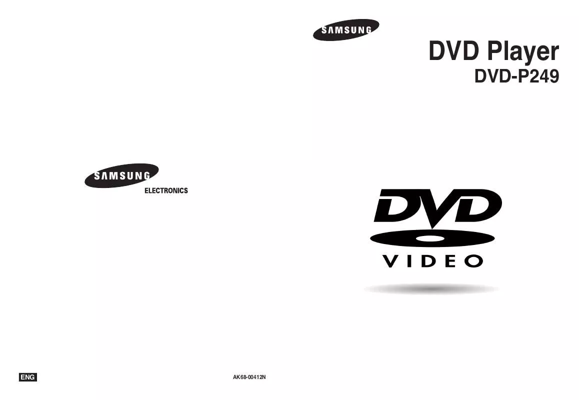 Mode d'emploi SAMSUNG DVD-P249