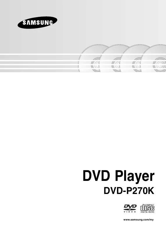 Mode d'emploi SAMSUNG DVD-P270