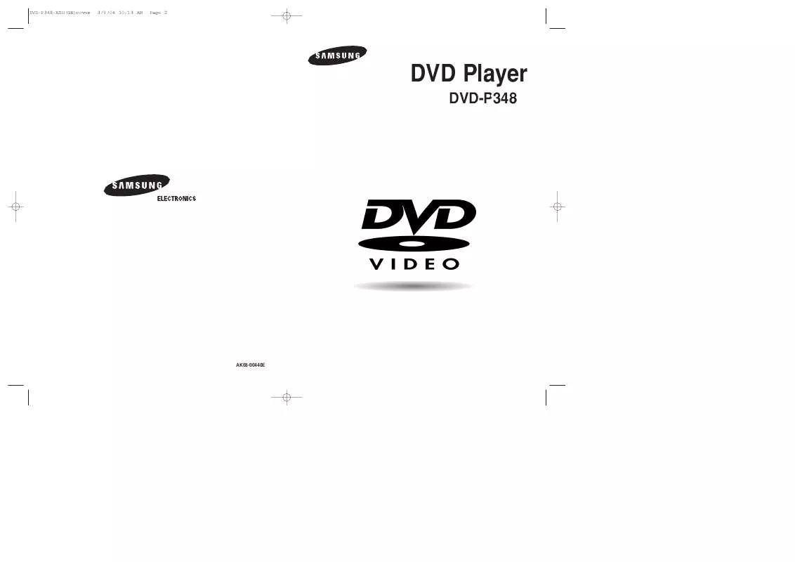 Mode d'emploi SAMSUNG DVD-P348