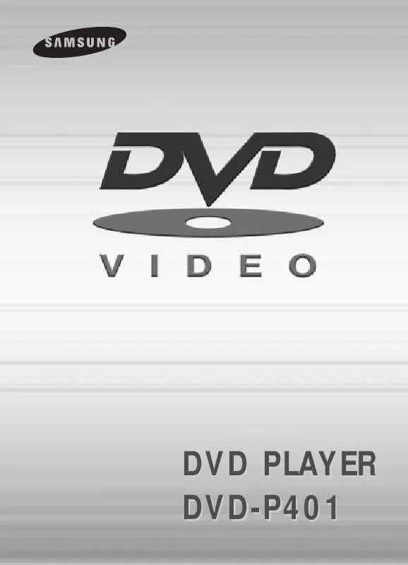 Mode d'emploi SAMSUNG DVD-P401/XAA