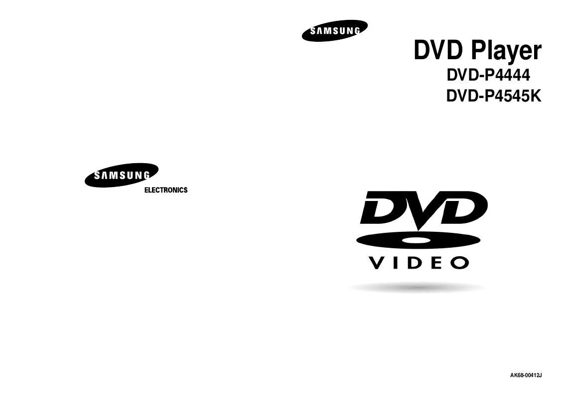 Mode d'emploi SAMSUNG DVD-P4444