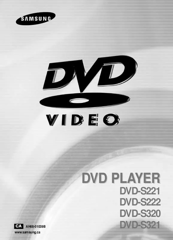 Mode d'emploi SAMSUNG DVD-S320