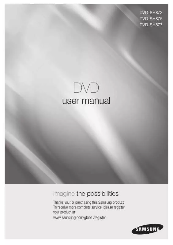 Mode d'emploi SAMSUNG DVD-SH875