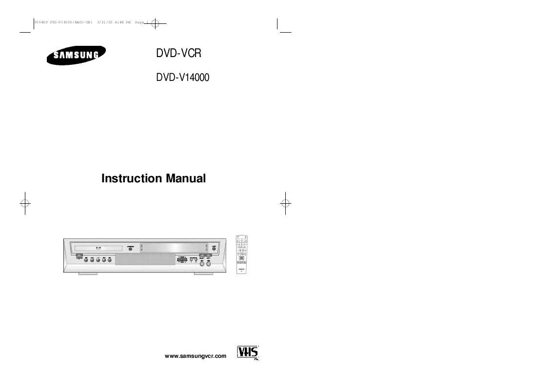 Mode d'emploi SAMSUNG DVD-V14000