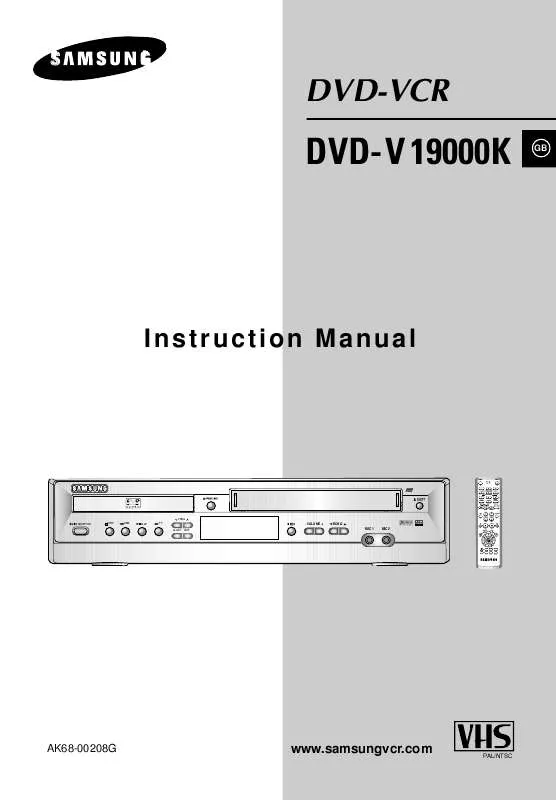 Mode d'emploi SAMSUNG DVD-V19000K