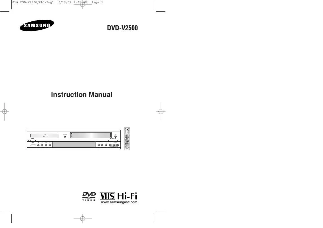 Mode d'emploi SAMSUNG DVD-V2500