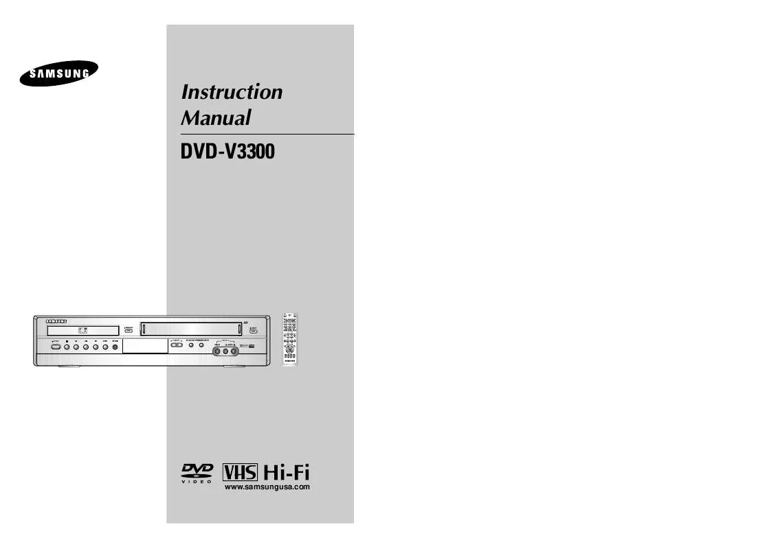 Mode d'emploi SAMSUNG DVD-V3300