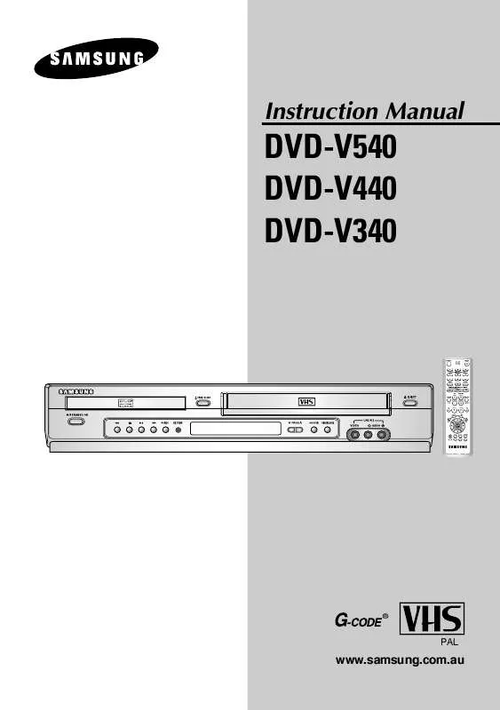 Mode d'emploi SAMSUNG DVD-V340