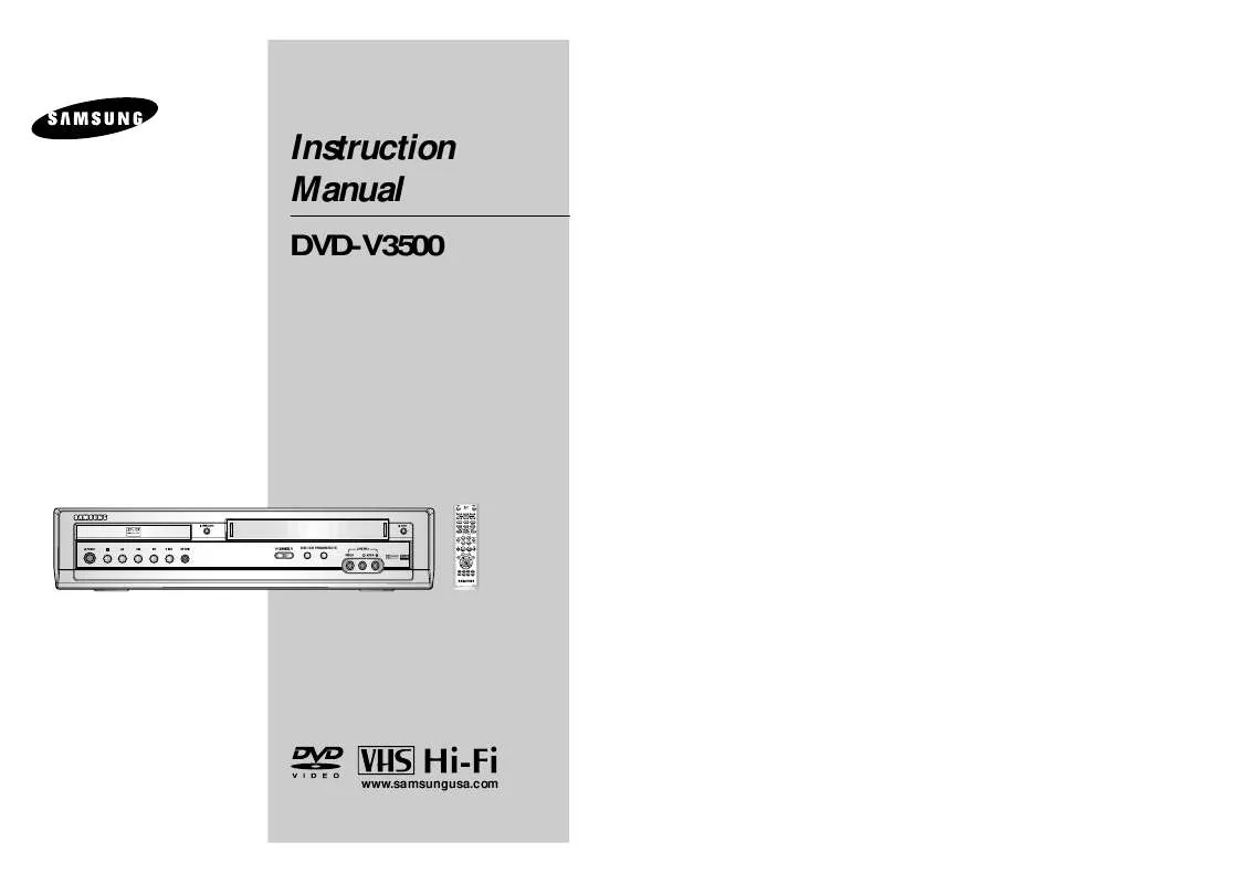 Mode d'emploi SAMSUNG DVD-V3500