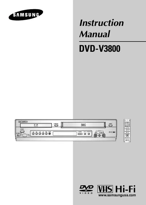 Mode d'emploi SAMSUNG DVD-V3800