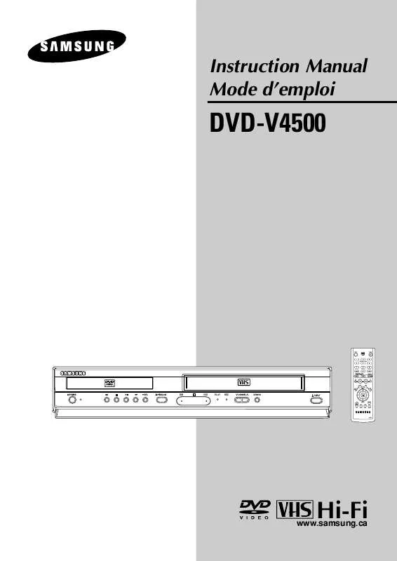 Mode d'emploi SAMSUNG DVD-V4500