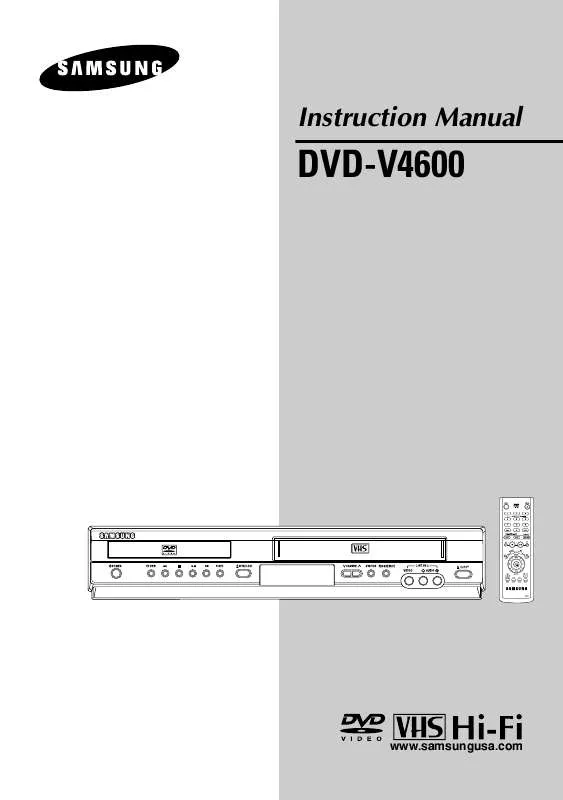 Mode d'emploi SAMSUNG DVD-V4600