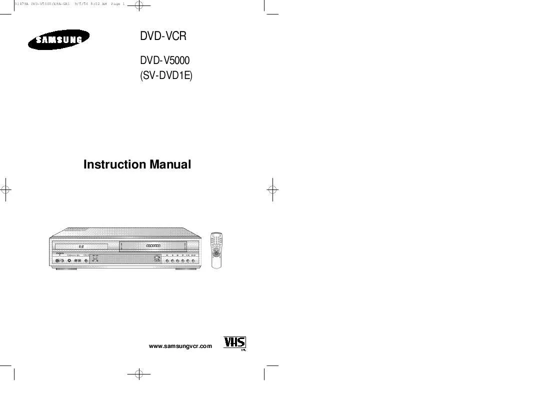 Mode d'emploi SAMSUNG DVD-V500