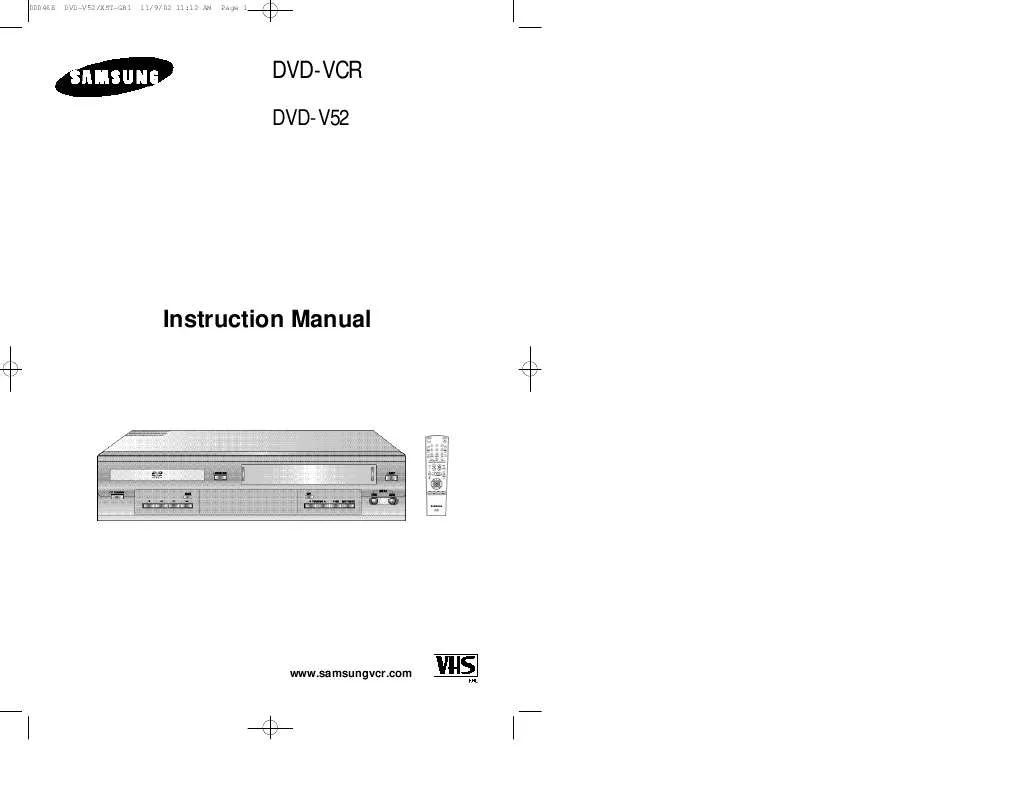 Mode d'emploi SAMSUNG DVD-V52