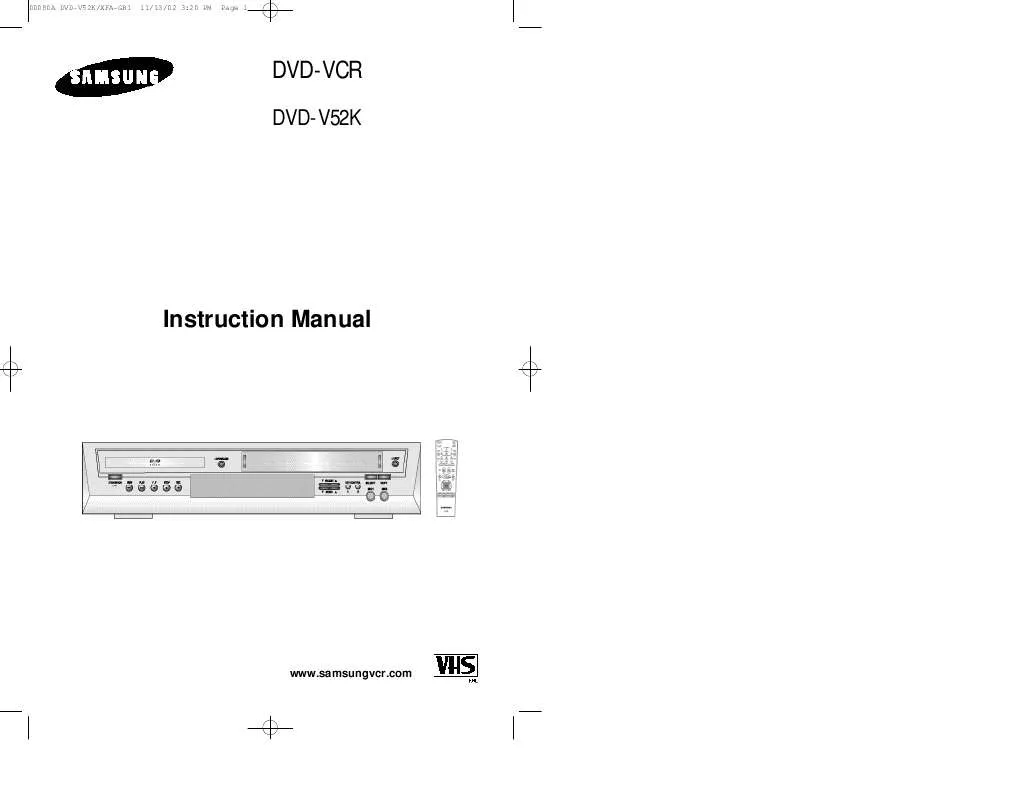 Mode d'emploi SAMSUNG DVD-V52K