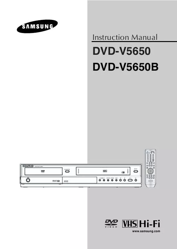 Mode d'emploi SAMSUNG DVD-V5650B