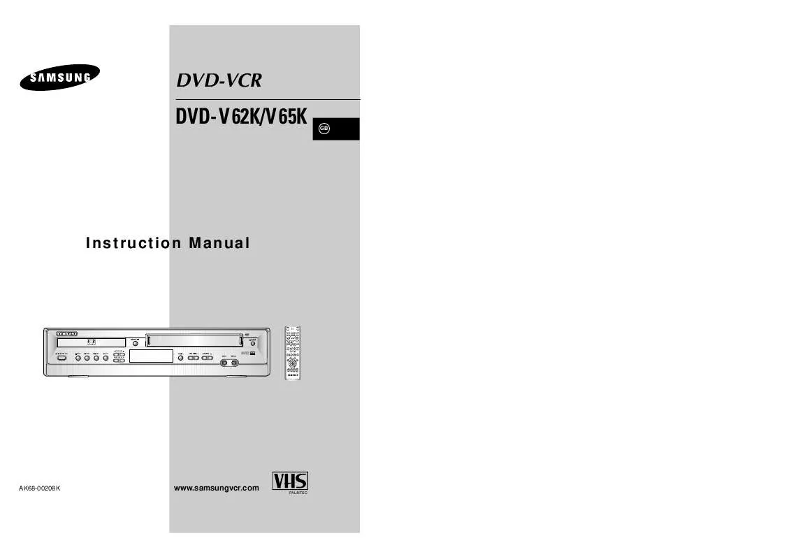 Mode d'emploi SAMSUNG DVD-V62K