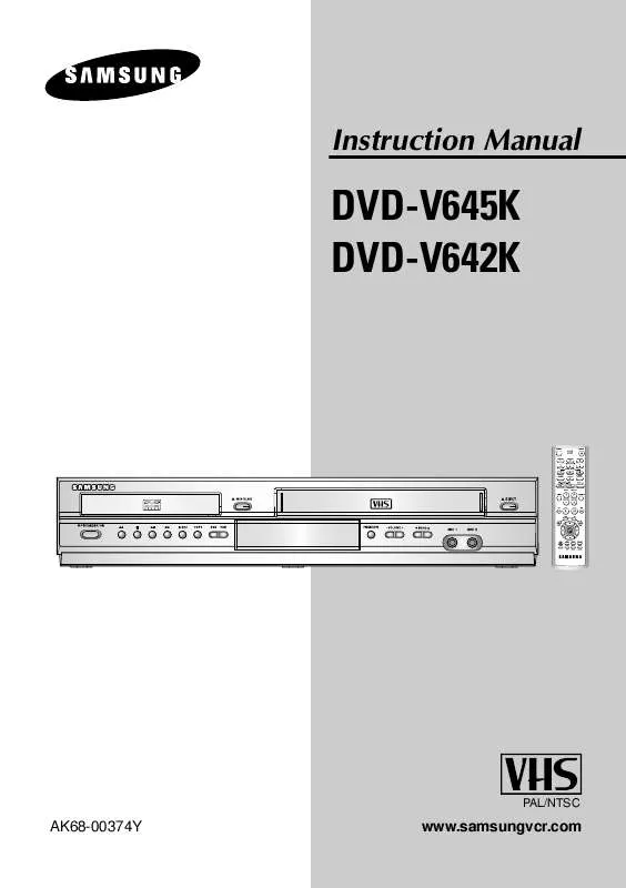 Mode d'emploi SAMSUNG DVD-V642K