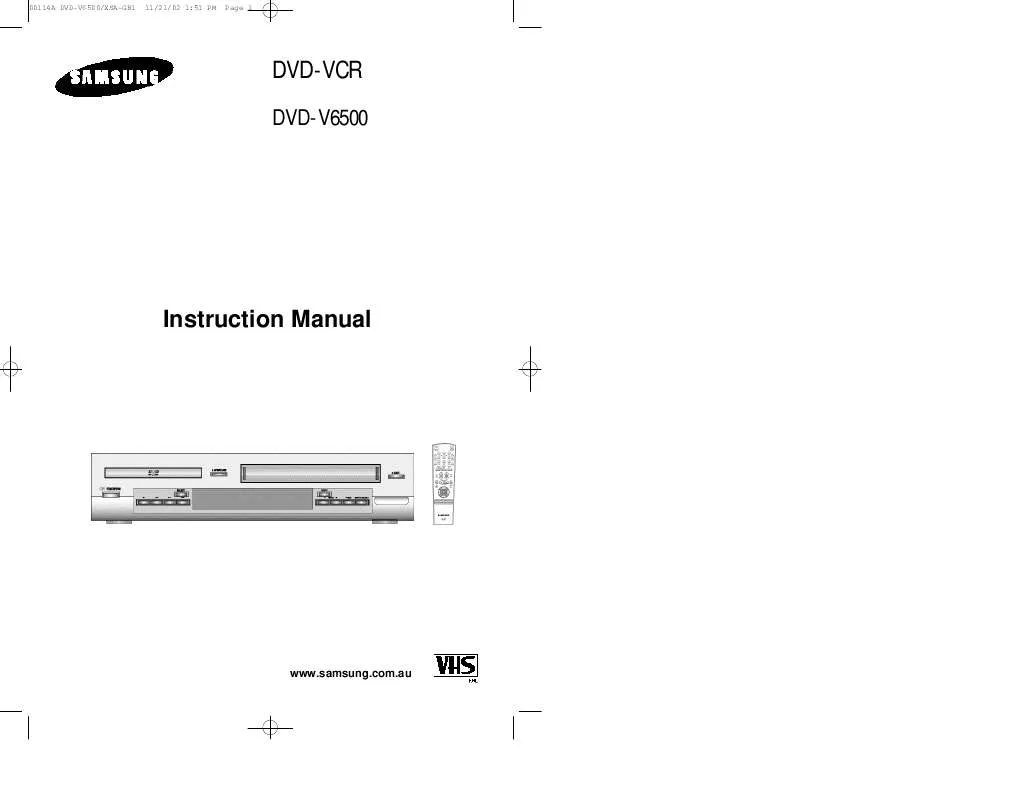 Mode d'emploi SAMSUNG DVD-V6500V