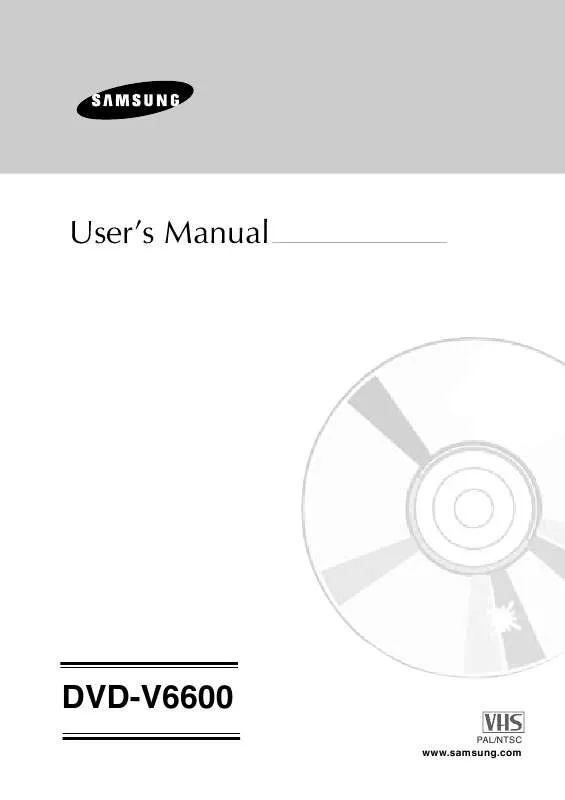 Mode d'emploi SAMSUNG DVD-V6600