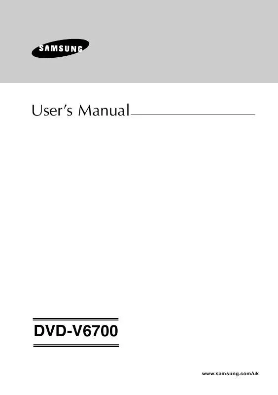 Mode d'emploi SAMSUNG DVD-V6700