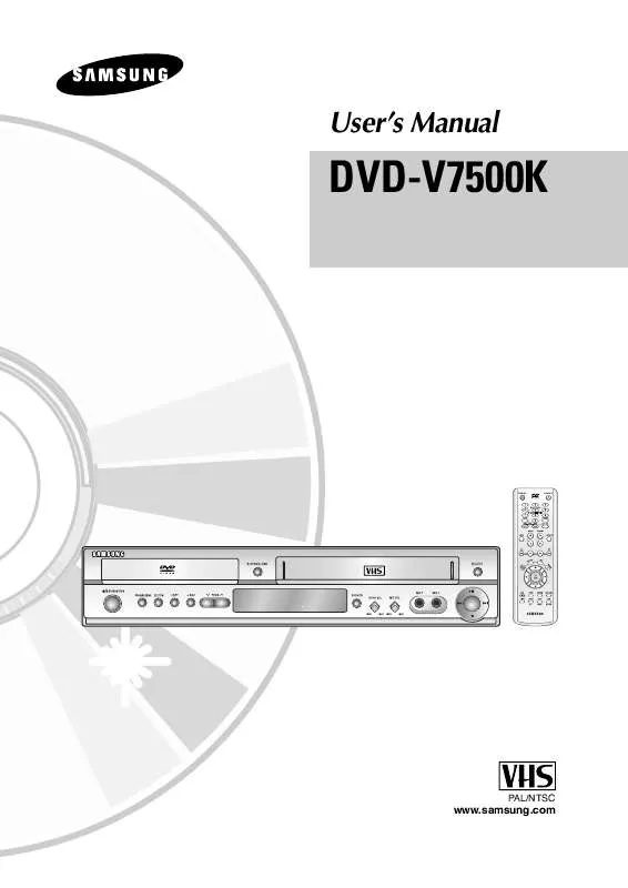 Mode d'emploi SAMSUNG DVD-V7500K