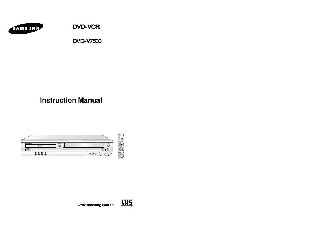 Mode d'emploi SAMSUNG DVD-V7500V