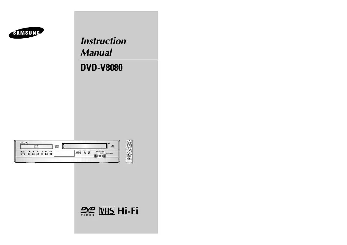 Mode d'emploi SAMSUNG DVD-V8080