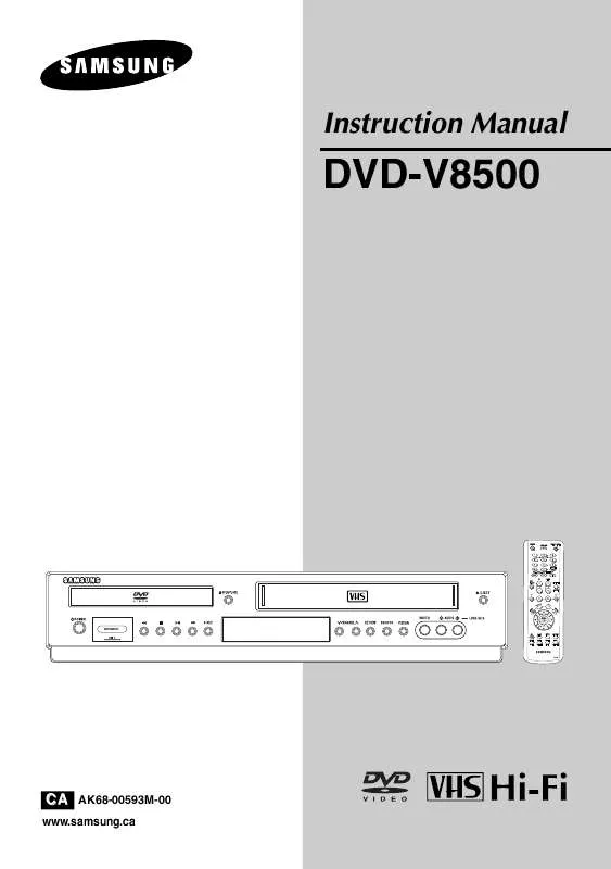 Mode d'emploi SAMSUNG DVD-V8500