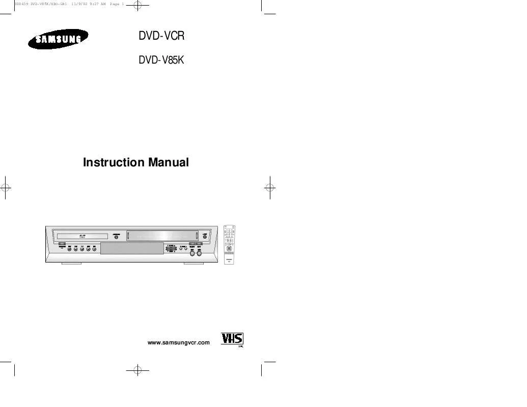 Mode d'emploi SAMSUNG DVD-V85KV