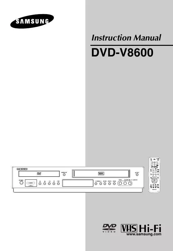 Mode d'emploi SAMSUNG DVD-V8600