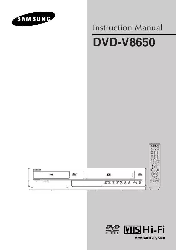 Mode d'emploi SAMSUNG DVD-V8650