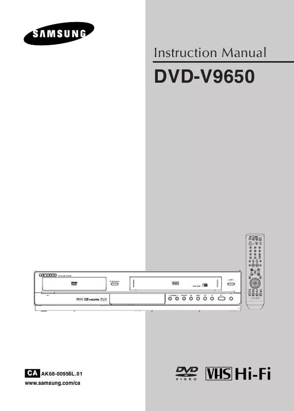 Mode d'emploi SAMSUNG DVD-V9650