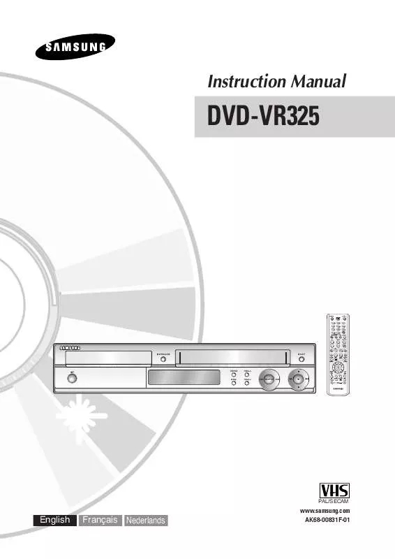 Mode d'emploi SAMSUNG DVD-VR325P