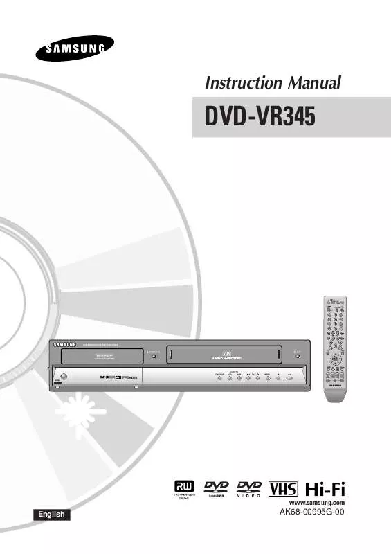 Mode d'emploi SAMSUNG DVD-VR345