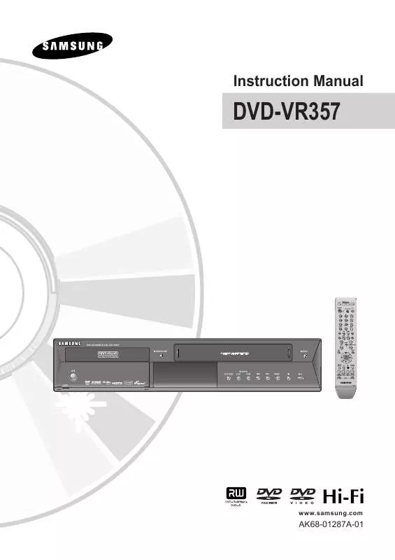 Mode d'emploi SAMSUNG DVD-VR357