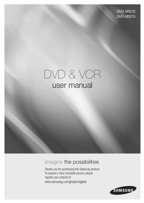 Mode d'emploi SAMSUNG DVD-VR375A